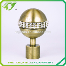 D-F0262 Window treatment curtain rod finial manufacturer Metal ball curtain finials